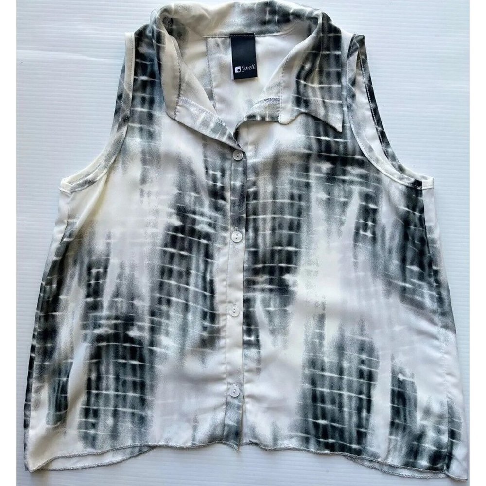 Swell Girls Casual Active In a Daze Tie Dye Top Button Down Shirt